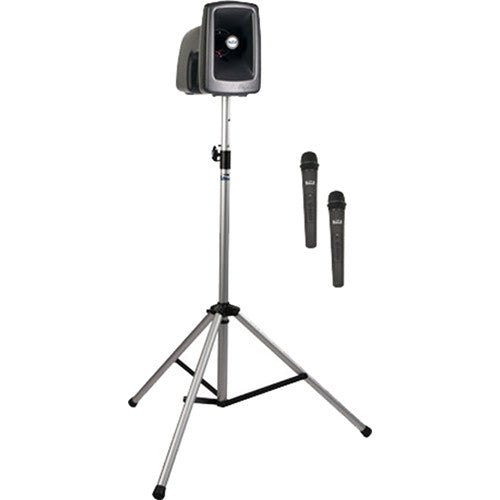 Anchor Audio MegaVox (U2), 2 wireless mics: Handheld WH-LINK & stand, same as MEGA-BP2-HH