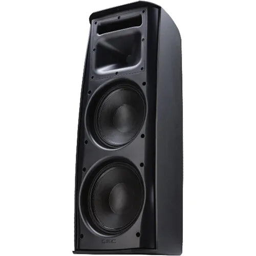 QSC AD-S282H-BK Dual 8" High-Power Two-Way Surface-Mount Speaker, Black