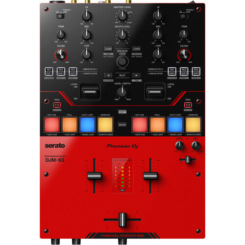 Pioneer DJ DJM-S5 2-Channel Scratch-Style DJ Mixer, Serato DJ Compatible