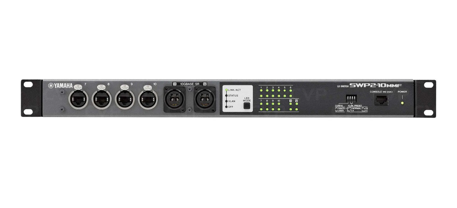 Yamaha SWP2-10MMF Network Switch With 10G Uplink And Multimode Fiber Port