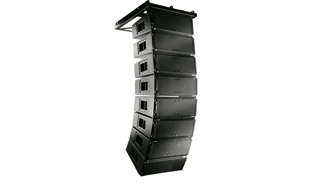 QSC WL2102-w-BK Wide Angle, Line Array Speaker, Dual 10" Drivers, 140° x 10°, Plywood Enclosure, Black