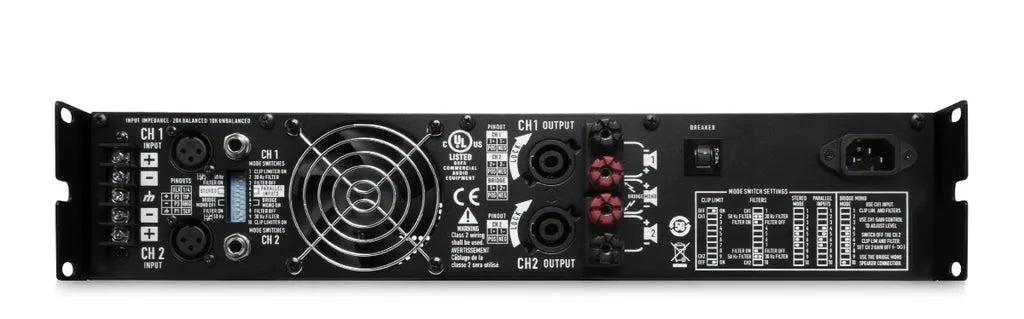QSC RMX2450a 2-Channels, 500 Watts/ch at 8Ω, 750 Watts/ch at 4Ω, 1200 Watts/ch at 2Ω Power Amplifier