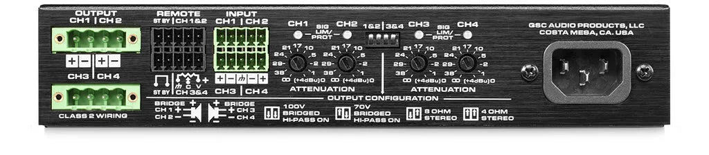QSC SPA4-60 1/2 RU 4 Channel ENERGY STAR amplifier 60 watts