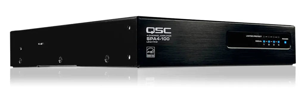 QSC SPA4-100 4 Channel 100 Watt Audio Power Amplifier / Multichannel Operation