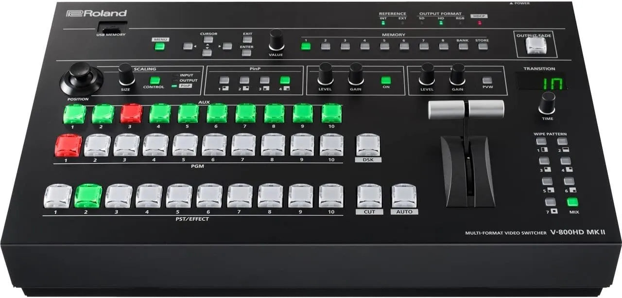 Roland V-800HD MKII Multi-Format Video Switcher - 8 Channel