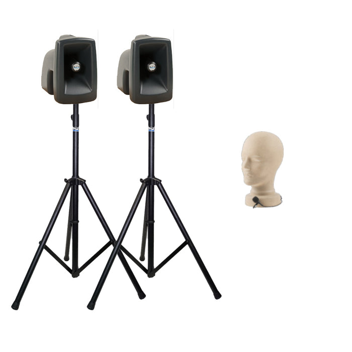 Anchor Audio MegaVox Pair (XU2, AIR), Anchor-Air, 1 wireless mic Beltpack/Lapel WB-LINK & LM-LINK & stands