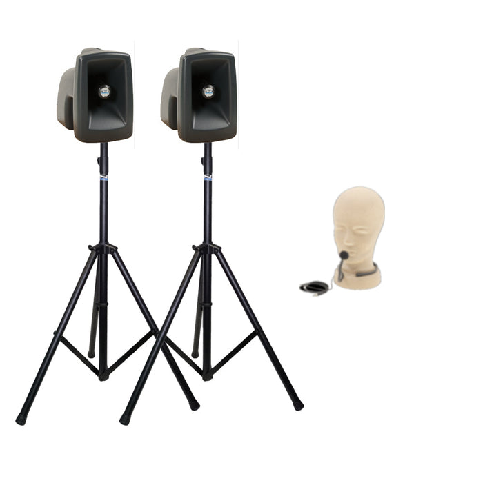 Anchor Audio MegaVox Pair (XU2, AIR), Anchor-Air, 1 wireless mic Beltpack/Lapel WB-LINK & LM-LINK & stands