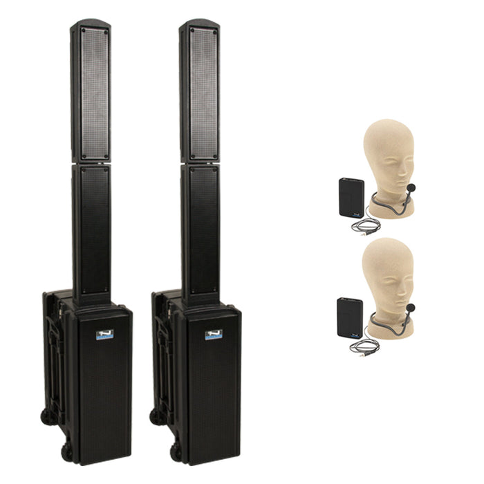 Anchor Audio Beacon Pair (XU2,R), Anchor-Air & 2 Wireless Mics: 
Beltpack/Headband WB-LINK & HBM-LINK