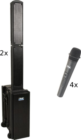 Anchor Audio Beacon Pair (XU4,RU2), Anchor-Air & 4 wireless mics: Handheld 
WH-LINK