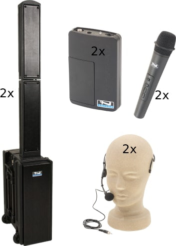 Anchor Audio Beacon Pair (XU4,RU2), Anchor-Air & 4 Wireless Mics: Combo 
Handheld WH-LINK / Beltpack/Headband WB-LINK & HBM-LINK