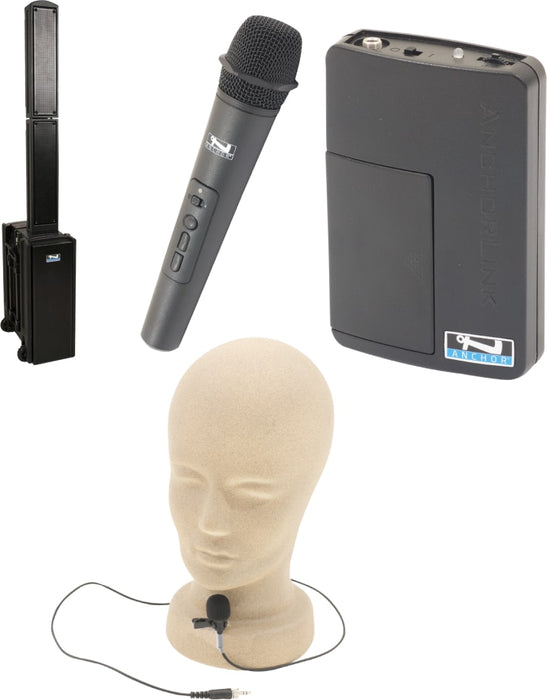 Anchor Audio Beacon System 2 Beacon (U2) & 2 wireless mics: combo Handheld WH-LINK / Beltpack/Lapel WB-LINK & LM-LINK