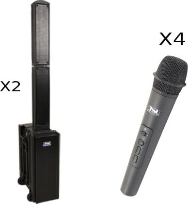 Anchor Audio Beacon Pair (XU4,R), Anchor-Air & 4 Wireless Mics: Handheld WH-LINK