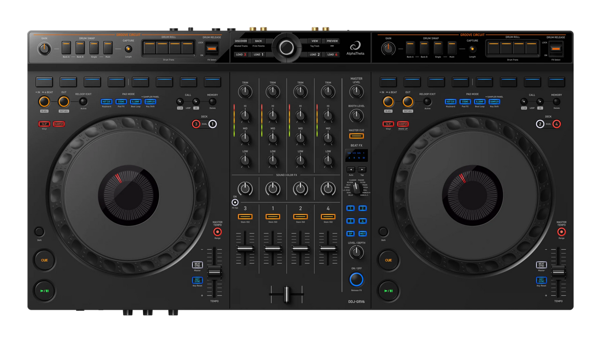 AlphaTheta DDJ-GRV6 4-Channel DJ Controller