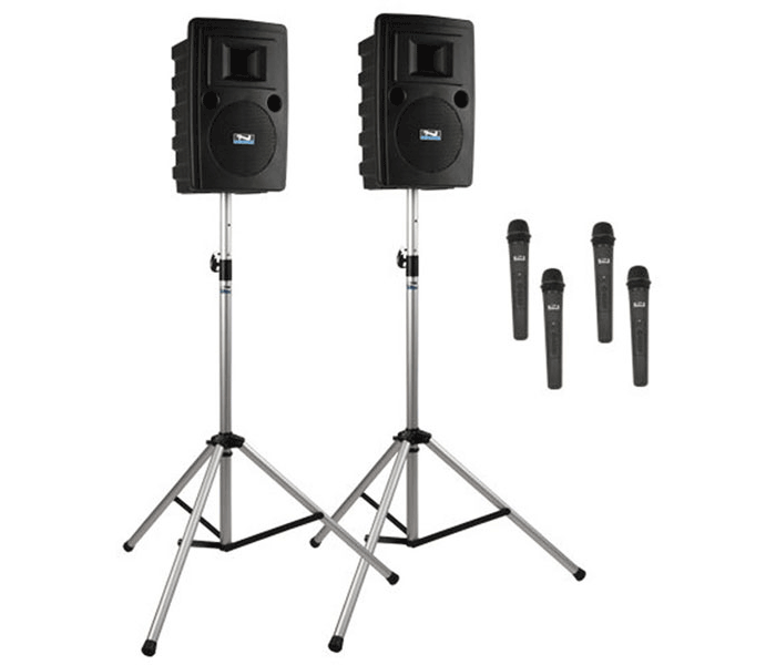 Anchor Audio Liberty Pair (XU4, AIR), Anchor-Air & 4 wireless mics: combo Handheld WH-LINK / Beltpack/Collar WB-LINK & CM-LINK & stands