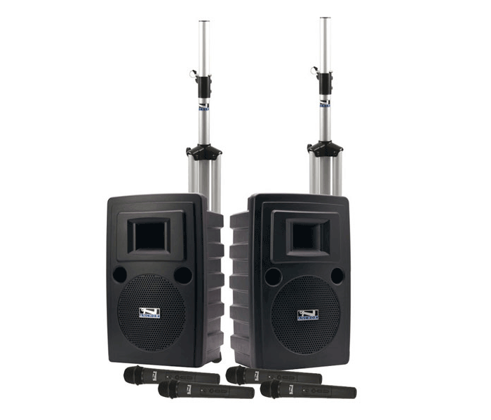 Anchor Audio Liberty Pair (XU4, AIR), Anchor-Air & 4 wireless mics: combo Handheld WH-LINK / Beltpack/Collar WB-LINK & CM-LINK & stands