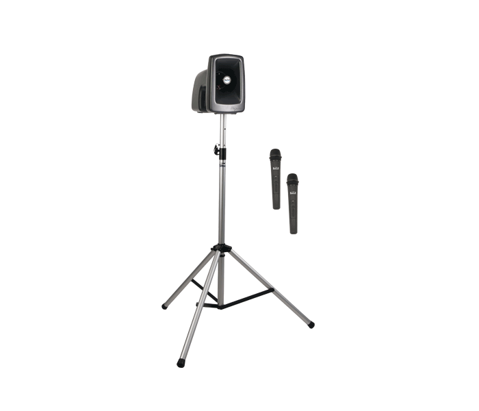 Anchor Audio MegaVox (U2), 2 wireless mics: combo Handheld WH-LINK / Beltpack/Collar WB-LINK & CM-LINK & stand