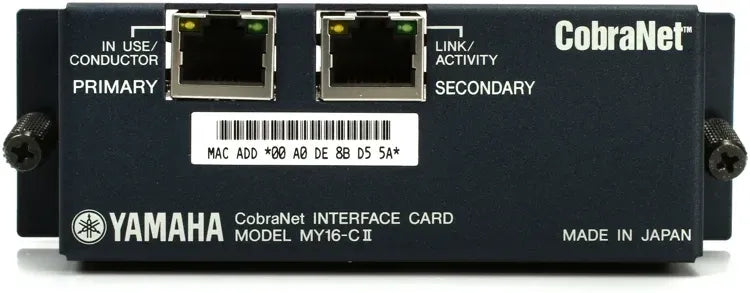 Yamaha MY16-CII 16-Channel Cobra Net Interface Card