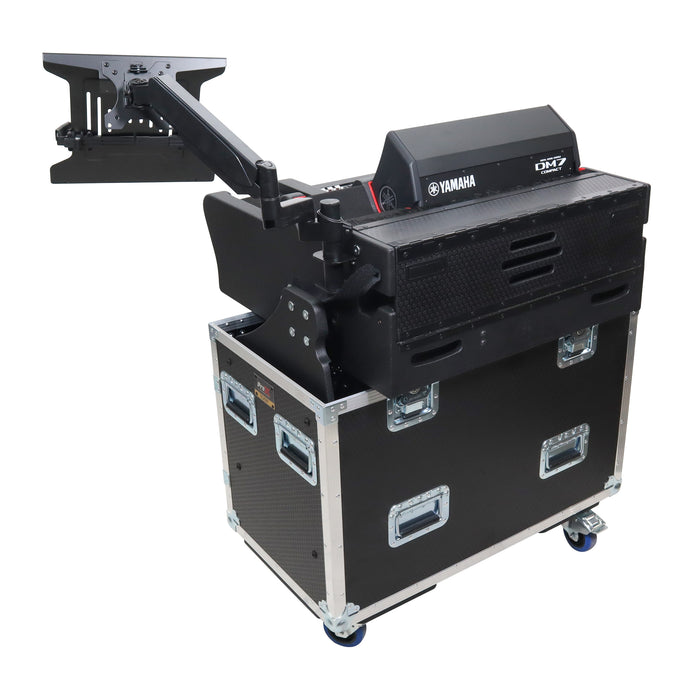 ProX XZF-YDM7EX-COMPACT1U LMA Flip Ready Flight Case for Yamaha DM7C-EX