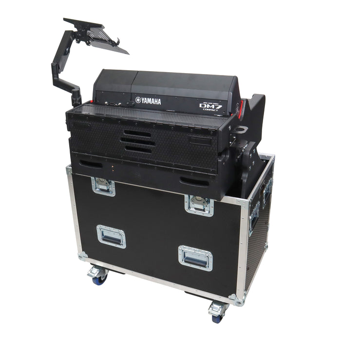 ProX XZF-YDM7EX-COMPACT1U LMA Flip Ready Flight Case for Yamaha DM7C-EX