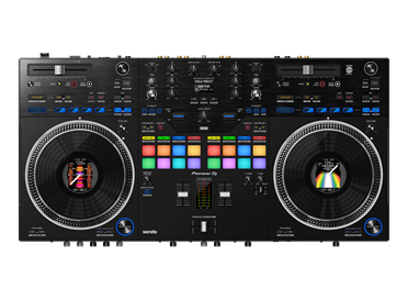 Pioneer DJ DDJ-REV7 Scratch-Style 2-Channel DJ Controller with motorized jog wheels and on jog display for Serato DJ Pro