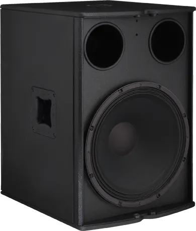 Electro-Voice TX2181 1000 watts, dual 18-inch subwoofer, EVS-18S woofers, Backbone grille, angled input panel, rotatable logo, Black EVCoat