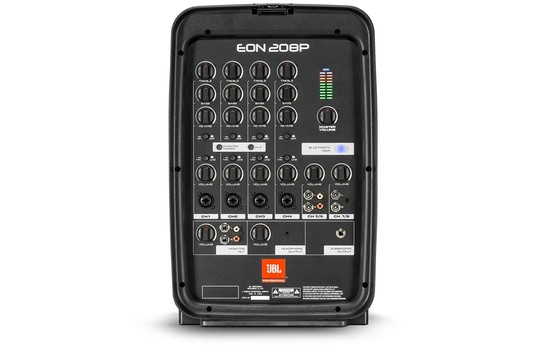 JBL EON208P Portable 8” 2-Way PA with 8-Channel Powered Mixer and Bluetooth