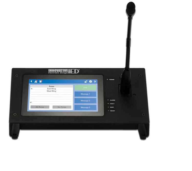 Atlas Sound IED550CS-G Touch Screen Digital Communication Station with CobraNet® Message Channels with Gooseneck Microphone