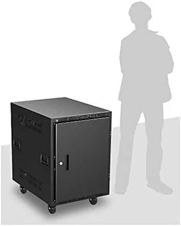 Atlas Sound RX14-30SFD 30 inch Deep, 14RU Mobile Equipment Rack Includes: Casters, Side Handles, and Solid Doors