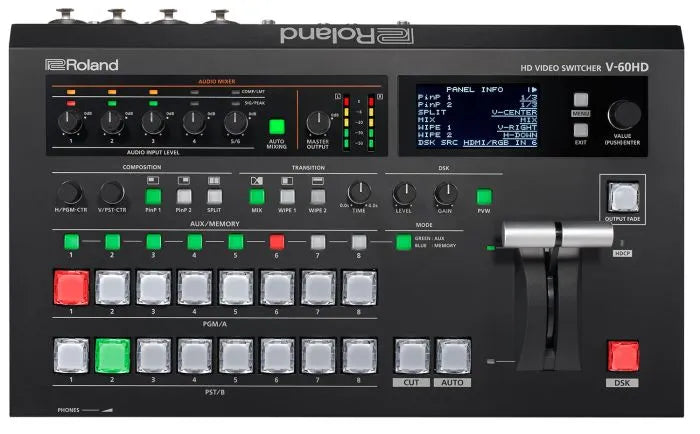 Roland V-60HD STR HD Video Switcher - 6 Channel - Streaming Bundle w/ UVC-01