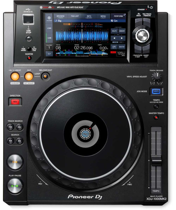 Pioneer DJ XDJ-1000MK2 Digital DJ Deck with Wi-Fi Playback, Advanced Playback Options, Pro DJ Link Interconnectivity, and Full Support for Rekordbox DJ Software